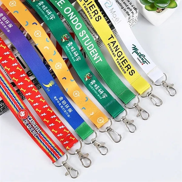 3/4" Polyester Custom Printed Lanyard with hook/Clip