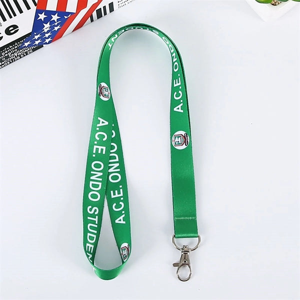 3/4" Polyester Custom Printed Lanyard with hook/Clip