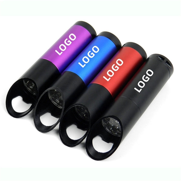 Logo Bottle Opener Mini LED Flashlight