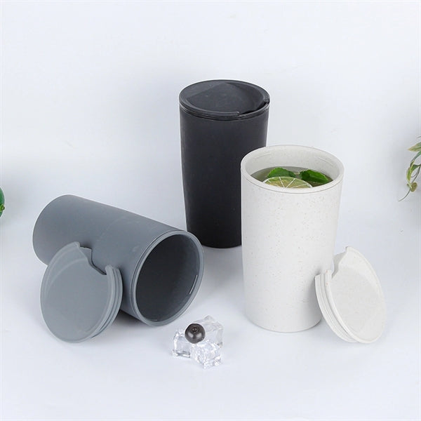 Wheat Straw Coffee Cup with Lid