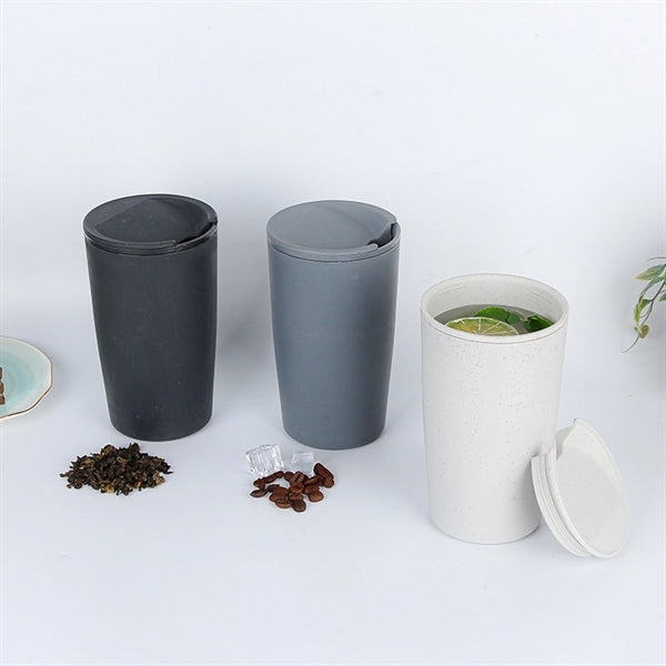 Wheat Straw Coffee Cup with Lid