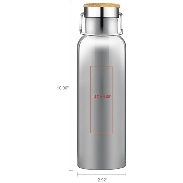 Smith 20oz Stainless Steel Bamboo Cap Water Bottle