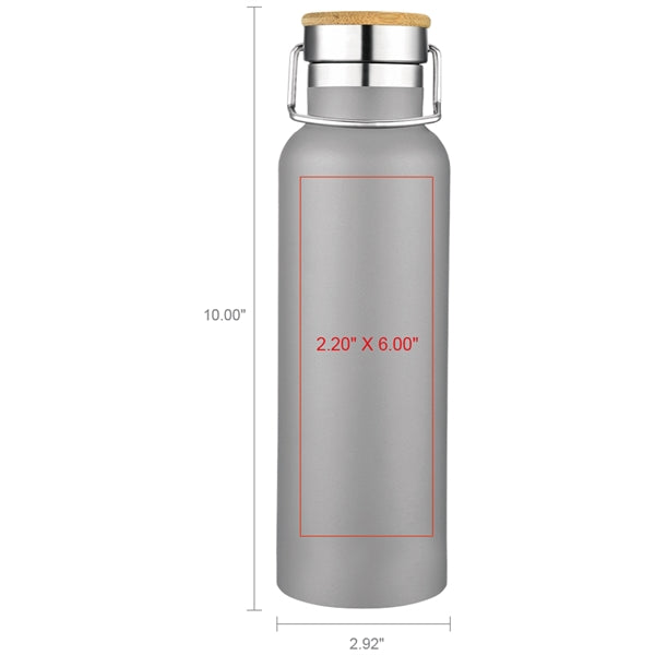 Smith 20oz Stainless Steel Bamboo Cap Water Bottle