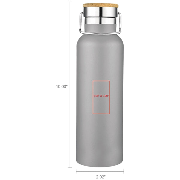 Smith 20oz Stainless Steel Bamboo Cap Water Bottle