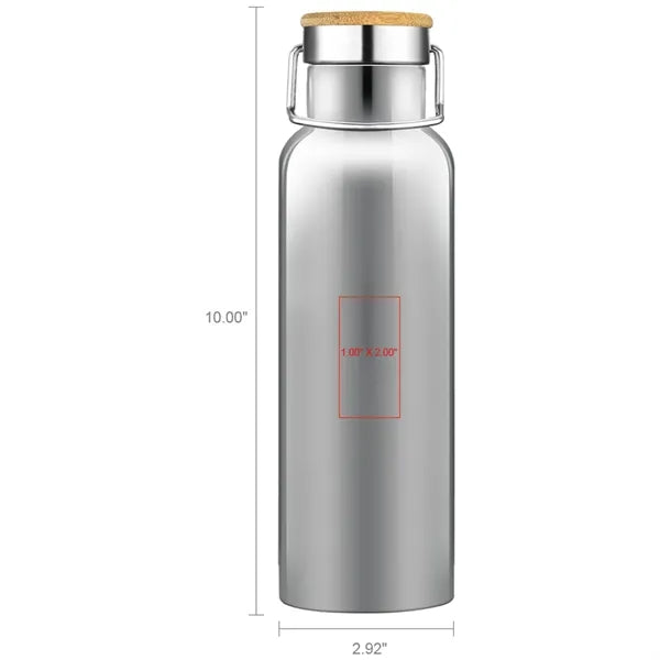 Smith 20oz Stainless Steel Bamboo Cap Water Bottle