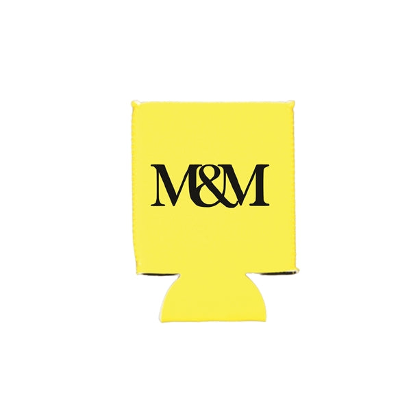 Yellow Neoprene Flat Can Cooler