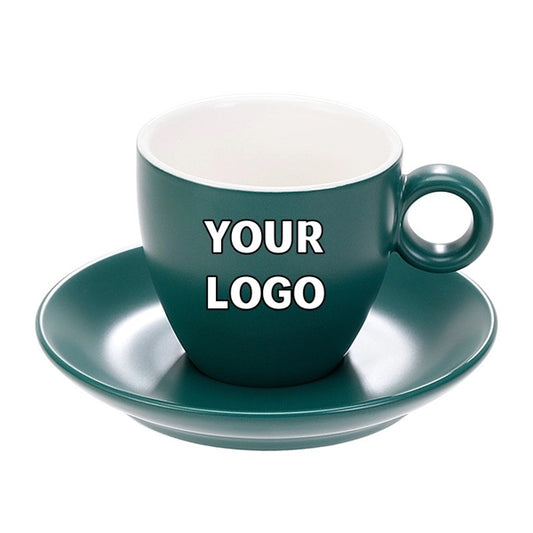 6 oz. Cups with Saucer for Latte Coffee