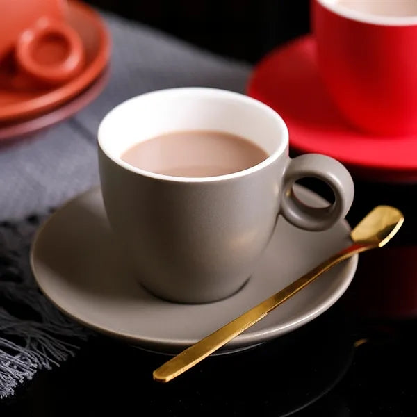 6 oz. Cups with Saucer for Latte Coffee