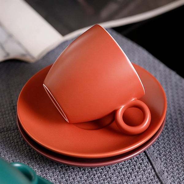 6 oz. Cups with Saucer for Latte Coffee