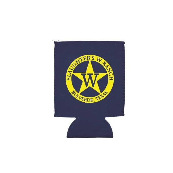 Navy Blue Neoprene Flat Can Cooler