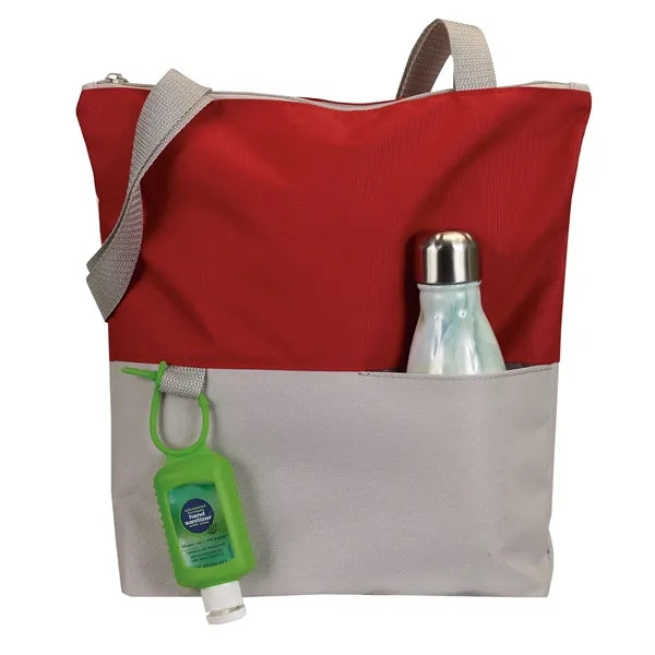 Contempo Two-Tone Zip Tote Bag