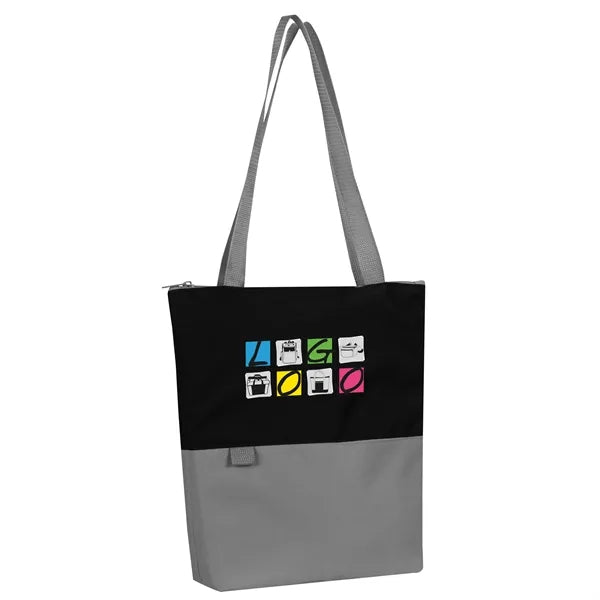 Contempo Two-Tone Zip Tote Bag