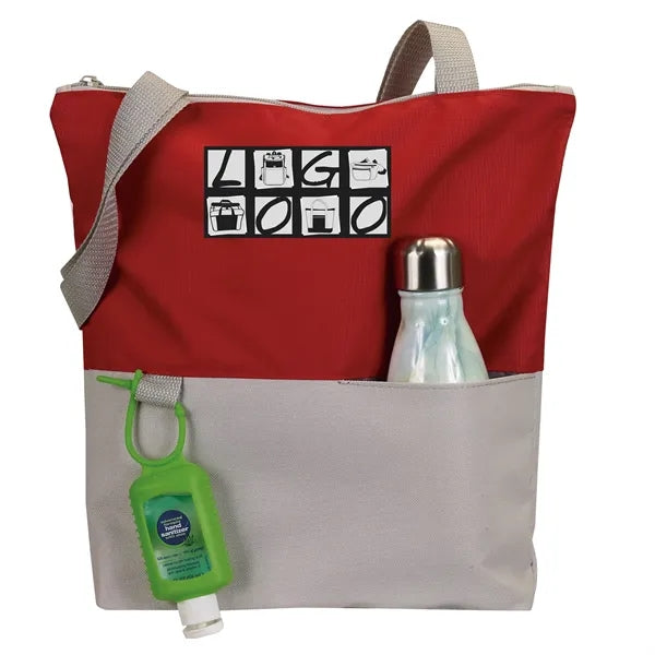 Contempo Two-Tone Zip Tote Bag