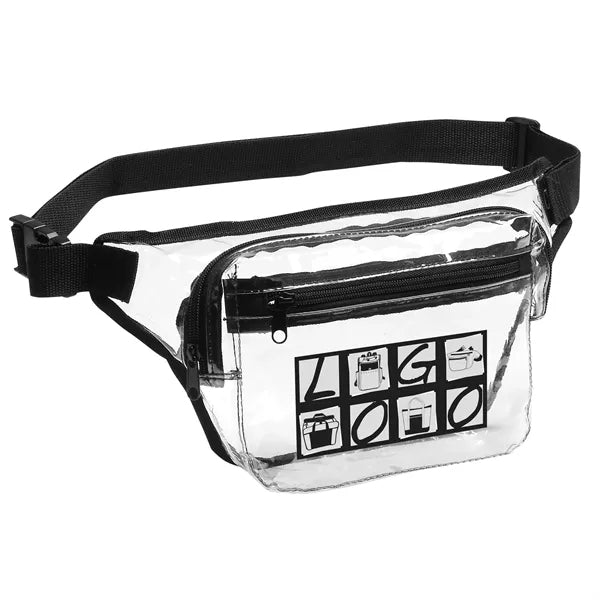 Stadium Approved Clear 2-Zipper Fanny Pack