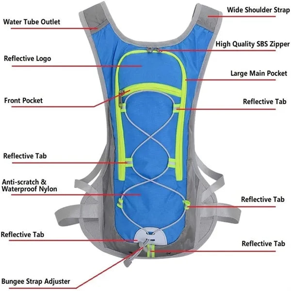 Hydration Backpack for 2L Water Bladder