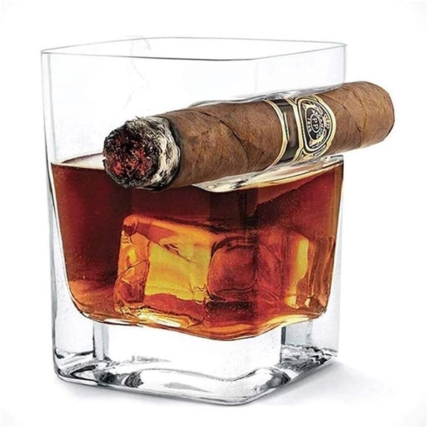 Glassware Set, Whiskey Glasses with Cigar Stand.