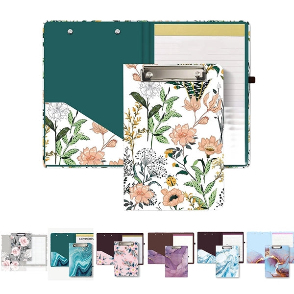 Clipboard Folio with Refillable Lined Notepad