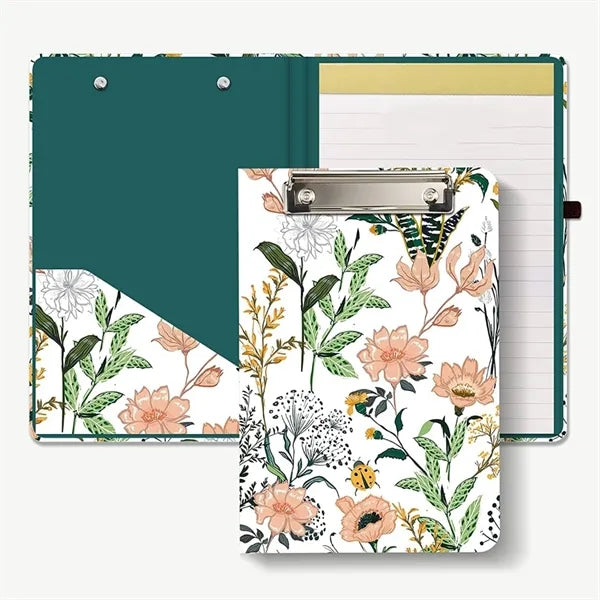 Clipboard Folio with Refillable Lined Notepad