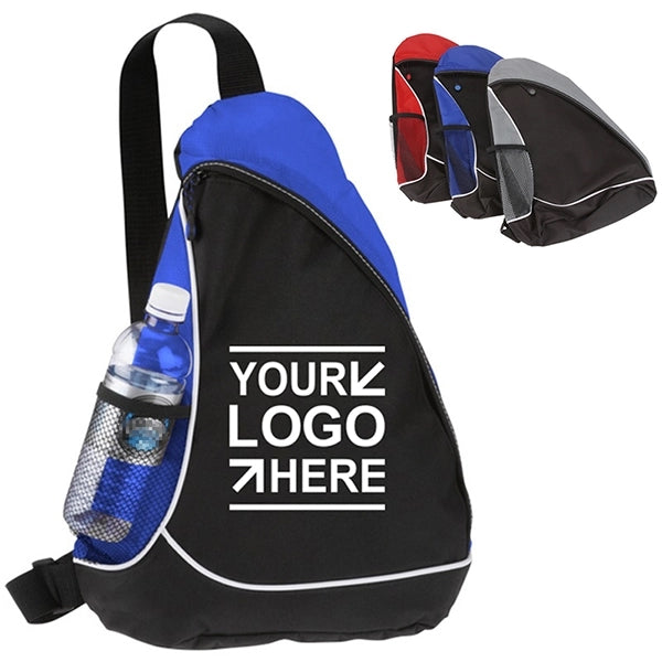 Advertising polyester sling backpack