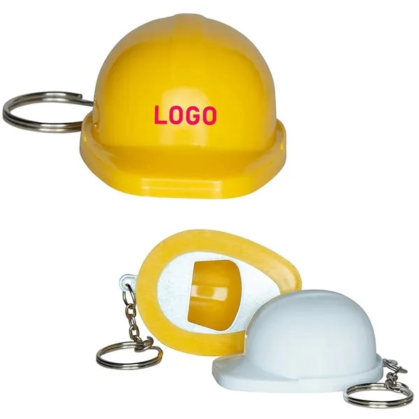 Safety Helmet Bottle Opener With Keychain