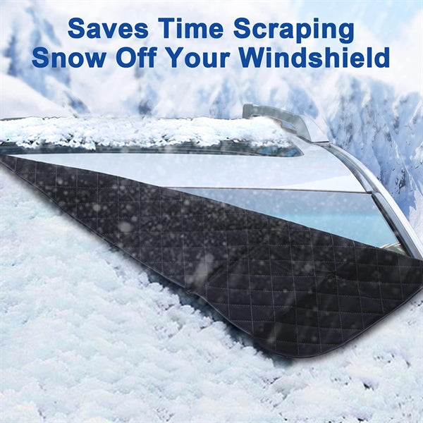 Extra Thick 4 Layers Auto Windshield Cover for Snow and Sun
