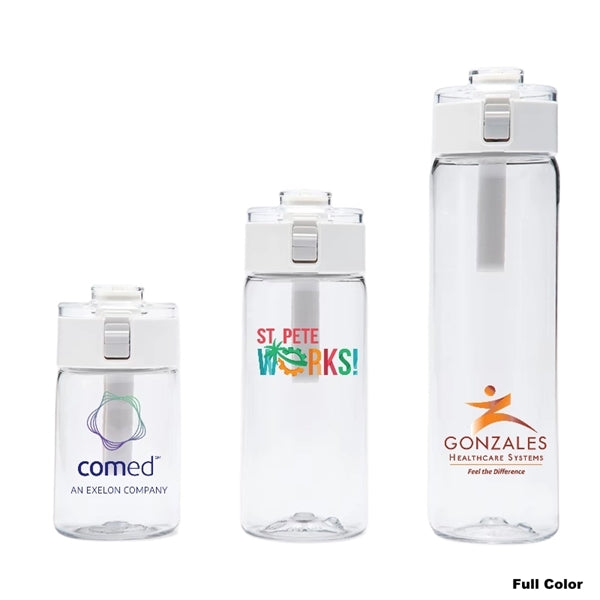 12/20/27 oz Clear Plastic Sports Water Bottle Travel Mug