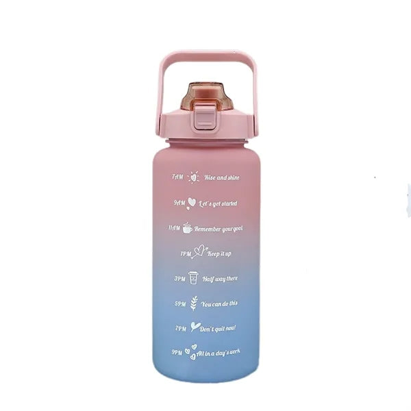 68 oz Motivational Water Bottle with Time Marker & Straw