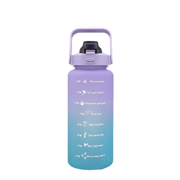 68 oz Motivational Water Bottle with Time Marker & Straw