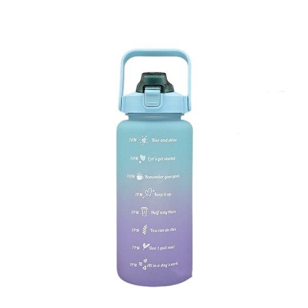 68 oz Motivational Water Bottle with Time Marker & Straw
