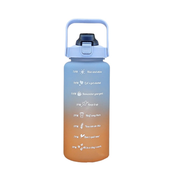 68 oz Motivational Water Bottle with Time Marker & Straw