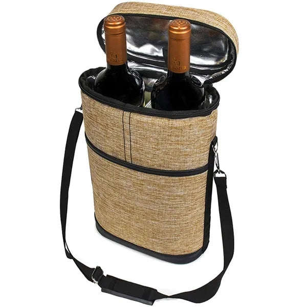 2-Bottle Wine Carrier Cooler Bag