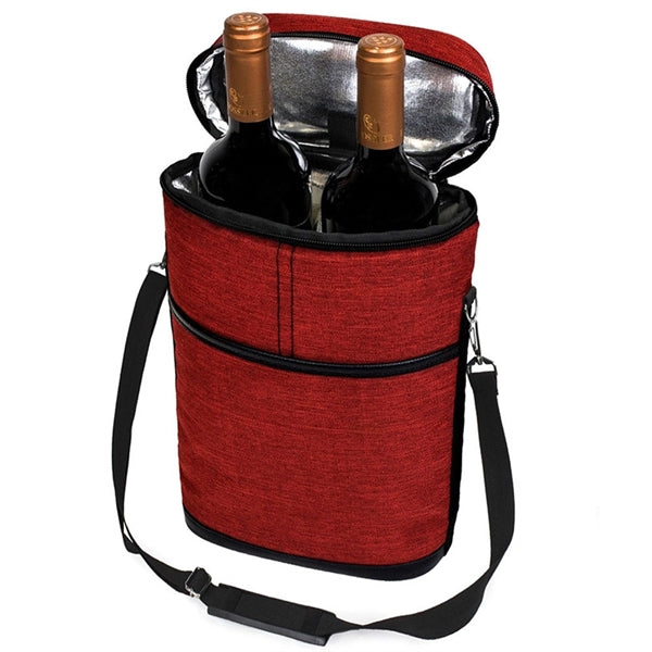 2-Bottle Wine Carrier Cooler Bag