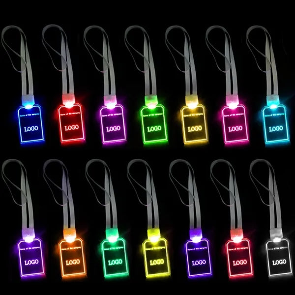 Shape Acrylic Remote Control LED Lanyard