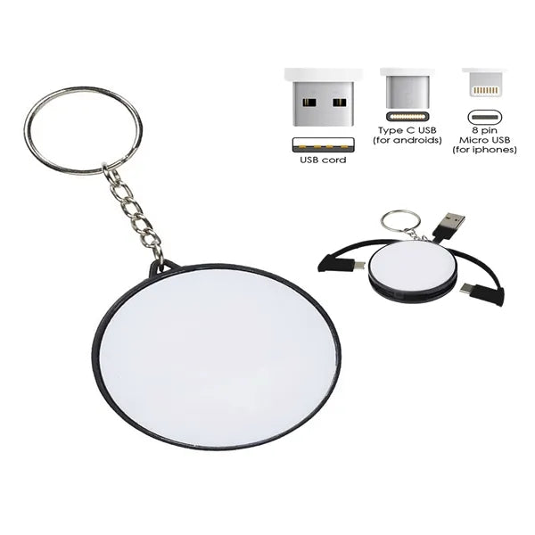 3 In 1 Charging Cable Key Ring