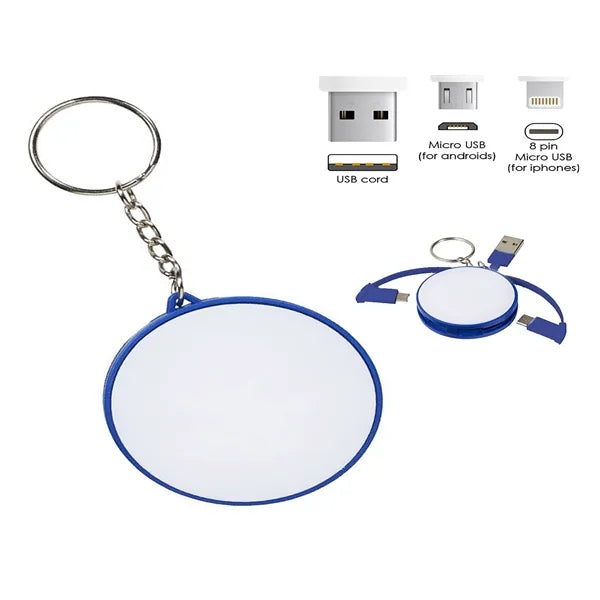 3 In 1 Charging Cable Key Ring