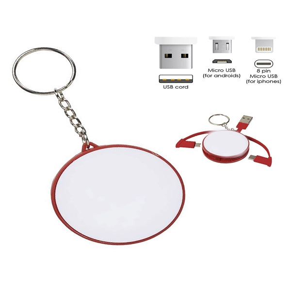 3 In 1 Charging Cable Key Ring