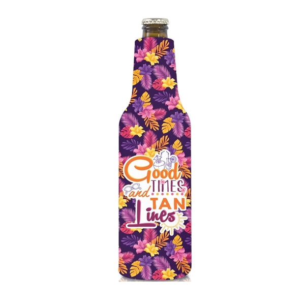 Full Color Zipper Neoprene Bottle Coolie