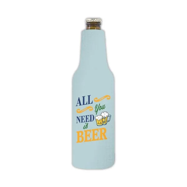 Full Color Zipper Neoprene Bottle Coolie
