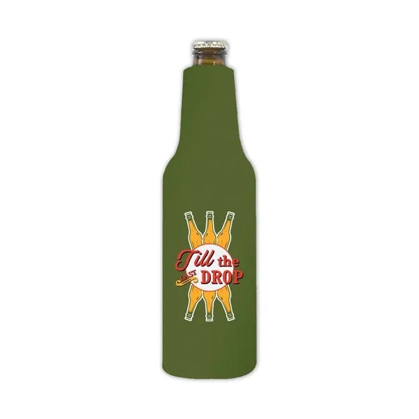 Full Color Zipper Neoprene Bottle Coolie