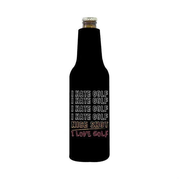 Full Color Zipper Neoprene Bottle Coolie