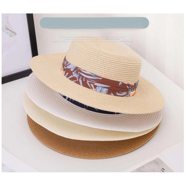 Unisex Travel Panama Hat Summer Wide Brim Straw Cap