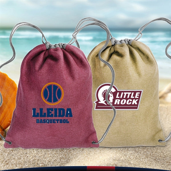 Linen Drawstring Backpacks