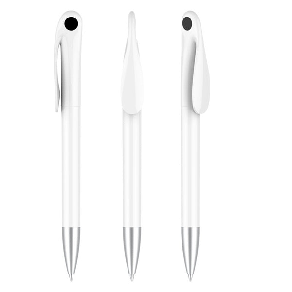 Logo Plastic Black Ballpoint Pen
