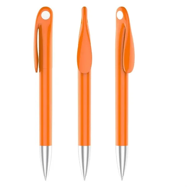 Logo Plastic Black Ballpoint Pen