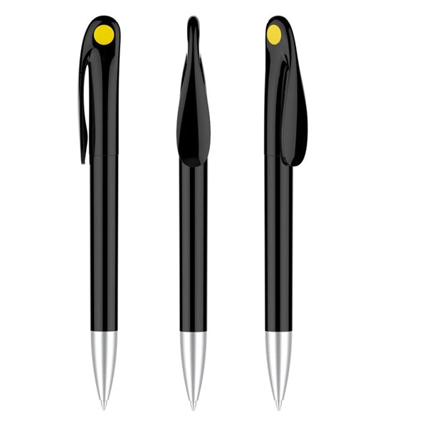 Logo Plastic Black Ballpoint Pen