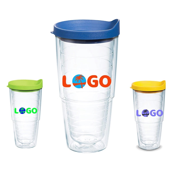 24 Oz. Insulated Double Wall Tumbler With Lid