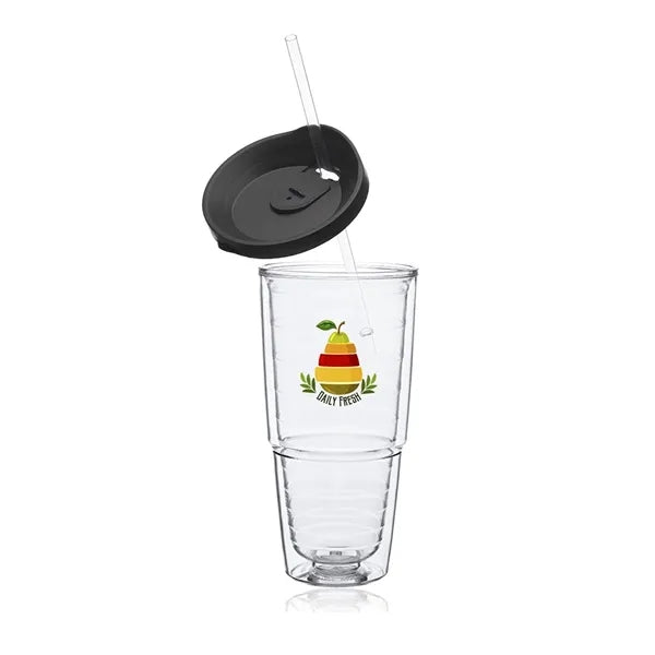 24 Oz. Insulated Double Wall Tumbler With Lid