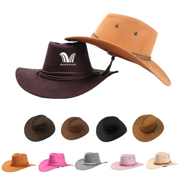 Felt Cowboy Hat with Drawstring