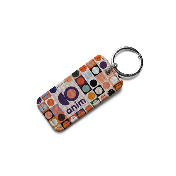 LVL Vegan Leather Rectangle Keychain