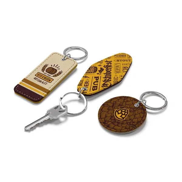 LVL Vegan Leather Rectangle Keychain